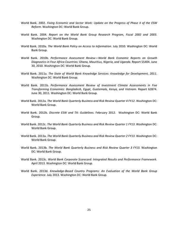 Which World Bank Reports Are Widely Read? - Page 31